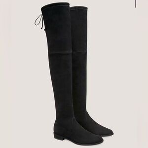 Stuart Weitzman Lowland Black Suede Over-the-Knee Women's Boots